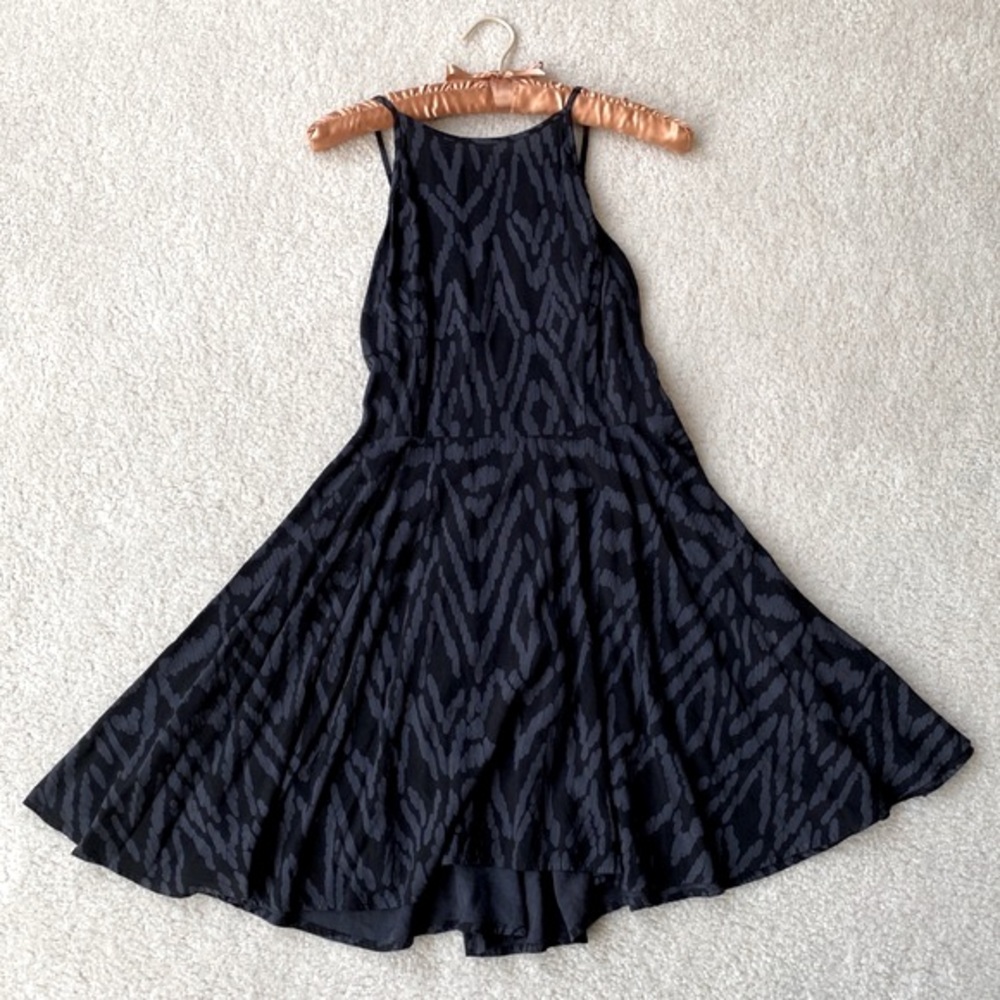 NWOT Aeropostale Black Halter Printed Skater Dress